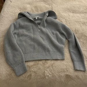 COS KNITTED HALF-ZIP SWEATER